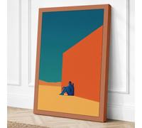 Solitude in Geometry Modern Canvas Wall Art Print 24x16 Inch (61 x 41 cm)