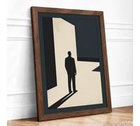 Solitude in Silence Minimalist Framed Wall Art Print A1 (84.1×59.4cm)