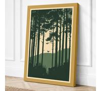 Solitude in the Forest Canvas Wall Art Print 24x16 Inch (61 x 41 cm)