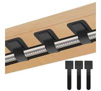 Solivive 100 PCS Under Desk Cable Management, Self-Adhesive Reusable Cable Ties Clips Straps, Desk Cable Tidy Wire Organizer for TV Data Cables, Headphones Electronic Wires（Black, Small）