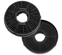 Solivive 2 Pcs Round Carbon Filter for Cooker Hood, 105x105x20mm, Charcoal Replacement Filters for Recirculating Extractor Vent Fan, Carbon Filters for Cooker Hood for Kitchen Hoods, Easy to Install