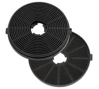 Solivive 2 Pcs Round Carbon Filter for Cooker Hood, 133x133x17mm, Charcoal Replacement Filters for Recirculating Extractor Vent Fan, Carbon Filters for Cooker Hood for Kitchen Hoods, Easy to Install