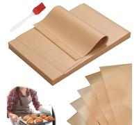 Solivive 200pcs Greaseproof Parchment Paper Sheets 20x30cm - Unbleached Non-Stick Baking Paper with Oil Brush, for Baking, Grilling, Food Packaging, Burger Wrapping & Cake Baking