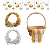 Solivive 800 PCS Christmas Ornament Hangers String, Ornament Hangers with Snap Lock Christmas String for Christmas Trees, Small Ornaments, Gifts, Label Hanging Bauble Hooks(Gold + Silver)