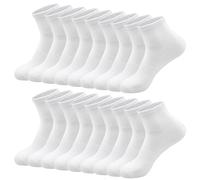 Solivive 9 Pairs White Ankle Socks Women, Breathable Wicking White Crew Socks, White Quarter Socks Suitable for Teenagers and Adults for Daily Sports Wear, Running, Walking, Hiking