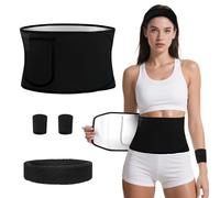 Solivive Waist Trainer for Women Men Weight Loss, Adjustable Sweat Waist Trainer Support Waist Trimmer Trainer, Sauna Effect Fat Burner Exercise Belt, Slimming Belt Shaper for Exercise Workout Sports