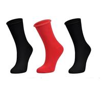 SOLL Roll Top Non-elastic Women's Rayon derived from Bamboo Socks, Black 3-socks, 5-9