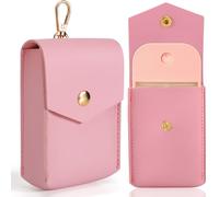 Solldgt - Case Compatible with Touchland Hand Sanitizer Spray, Leather Protective Case with Keychain for Touch Land Power Mist Glow Mist 1 Ounce, Hand Sanitizer Accessories in