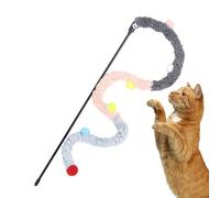 Sollee Christmas Cat Wand Toy,Interactive Pet Teaser Cat Wand Toys - Plush Attractive Holiday for Exercise, Training Pets, Playing with Kittens