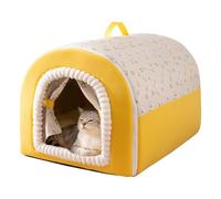Sollee Covered Cat Bed | Washable Soft Warm Nest,Soft Cat Dome Bed with Handle,for Puppy Kitten Small Pet Indoor Outdoor Home Winter