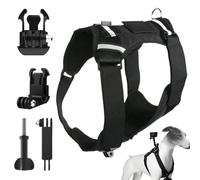 Sollee Dog Harness Camera Mount - Secure Bracket Lightweight Pet Supplies,Dog Action Camera Harness Mount - for Outdoor Walking Training Daily Travel Adventure Sports Photography