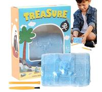 Sollee Gem Mining Set for Kids | Treasure Box Shape Excavate, Dig & Reveal | Crystal Digging Set, Dig for Gems, Gemology Mining Excavation Toys for Girls and Boys
