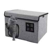 Sollee Outdoor Cat House - Aluminum Foil Lining Cooling Cat Cave,Washable Removable Beds Tear Resistant Cave for Indoor Outdoor Pet Dogs Kitten