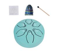 Sollee Rain Drum for Outside,A-Key Tank Drum, 6 Note 3 Inches Meditation Drum - Mallet and Music Book Included, Handpan Drum Percussion Instrument for Music Lovers Beginners