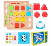 Sollee Shapes Puzzle - Wooden Learning Building Blocks | Shape Puzzle for Kids - for 3+ Years Old Girls Kids Preschool Christmas Birthday Holiday