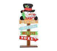 Sollee Wooden Christmas Table Sign,Christmas Table Signs - Merry Christmas Tiered Tray Decor Christmas Table Signs for Holiday Party Supplies