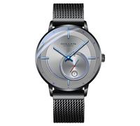 SOLLEN Automatic Watches for Men - Original Mechanical Movement, Mineral Glass, 3ATM/30Meters Waterproof Wristwatch, Stainless Steel Case, Calendar & Luminous Hands, Minimalist Self-Winding Watch