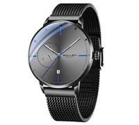 SOLLEN Luxury Minimalist Men's Automatic Watch,Automatic Watches for Men | Original Mechanical Movement,3ATM Water Resistant,Luminous Hands,Calendar & 24-Hour Display,Self-Winding Wrist Watch for Men