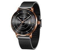 SOLLEN Mens Automatic Watch, Self Winding Watches for Men, Mechanical Stainless Steel 3 ATM Waterproof Luminous Luxury Business Dress Men's Wrist Watches with Calendar, Minimalist Watch Gifts for Men