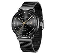 SOLLEN Mens Automatic Watch, Self Winding Watches for Men, Mechanical Stainless Steel 3 ATM Waterproof Luminous Luxury Business Dress Men's Wrist Watches with Calendar, Minimalist Watch Gifts for Men