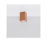 Sollox Keke 10cm Ceiling Light In Natural Wood Finish