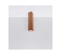 Sollox Keke 30cm Ceiling Light In Natural Wood Finish