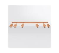 Sollox Keke 6 Light Adjustable Ceiling Light In Natural Wood Finish