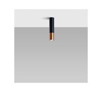 Sollox Loopez Single Light Metal Ceiling Light In Black And Copper Finish
