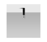 Sollox Loopez Single Light Metal Ceiling Light In Black And Polished Chrome Finish