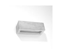Sollox Vega 30cm Single Light Concrete Wall Fitting In Grey Finish