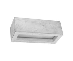 SOLLUX Concrete Lamp Single Design LED Bulb Modern Industrial Loft Wall Lamp Vega Rectangle Rectangle 30 cm