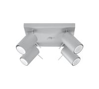 Sollux Lighting 25 x 25 x 15 Steel LED Light - Grey