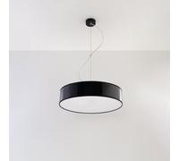Sollux Lighting Arena Polyvinyl Chloride (Pvc) Black 3 Light Classic Pendant Ceiling Light