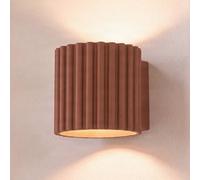 SOLLUX LIGHTING Aura wall light, terracotta, Ø10cm, G9, up/down, aluminium