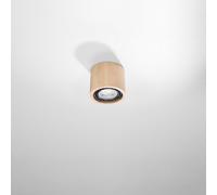 Sollux Lighting Basic Wood Natural 1 Light Classic Ceiling Light