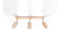 Sollux Lighting Berg Wood Natural 3 Light Classic Ceiling Light