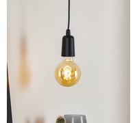 SOLLUX LIGHTING Brasil pendant light, black, 1-bulb