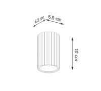 SOLLUX LIGHTING Carbon ceiling light, gold-coloured, height 10 cm, aluminium