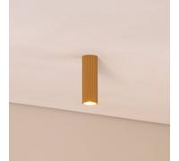 SOLLUX LIGHTING Carbon ceiling light, gold-coloured, height 20 cm, aluminium