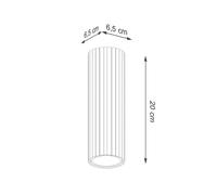 SOLLUX LIGHTING Carbon ceiling light, white, height 20 cm, aluminium