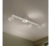 SOLLUX LIGHTING Carbon downlight, beige, length 81 cm, aluminium, 4-bulb.