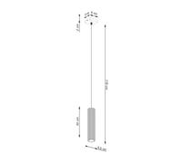SOLLUX LIGHTING Carbon hanging light, black, Ø 6 cm, aluminium