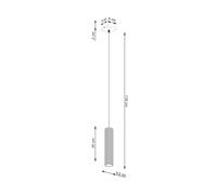 SOLLUX LIGHTING Carbon hanging light, gold-coloured, Ø 6 cm, aluminium