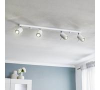SOLLUX LIGHTING Ceiling spotlight Round, white, 4-bulb linear