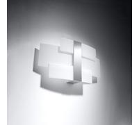 Sollux Lighting Celia Glass & Steel Grey 2 Light Classic Wall Light