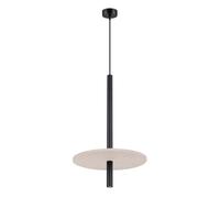 SOLLUX lighting Felt Steel Pendant Light Ceiling Lamp 1 Bulb LED Light Bulb Black Beige Feltro
