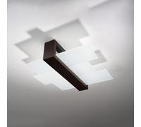 Ceiling Lamp FENIKS 2 Wenge Wood/Glass Lamp Modern LED E27
