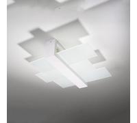 Sollux Lighting Feniks Wood White 2 Light Classic Ceiling Light