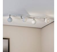 SOLLUX LIGHTING Flame ceiling spotlight, white, 4-bulb long