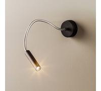 SOLLUX LIGHTING Flexa wall light with flexible arm, black